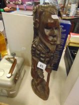 An African carved wood figure