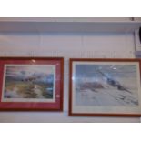 Two signed WW2 prints of fighter planes