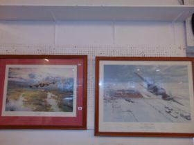 Two signed WW2 prints of fighter planes