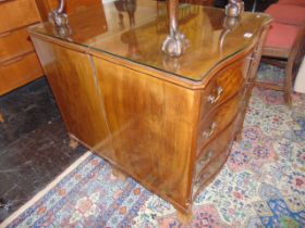 A pair of Walnut bedside chests