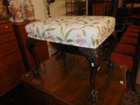 A 19th century dressing table stool