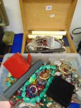 A large qty of costume jewellery