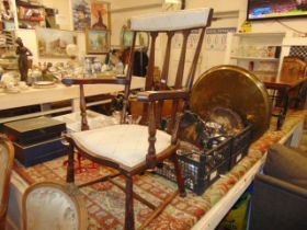 An inlaid Edwardian childs chair