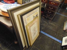 Four framed and glazed modern prints
