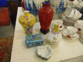 A small qty of Oriental vases etc.
