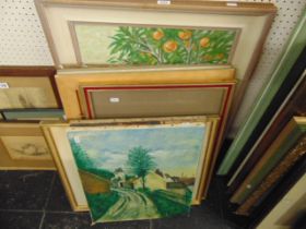 Two Kenneth Snowman oils and frames etc.