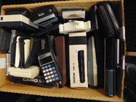 A collection of vintage calculators