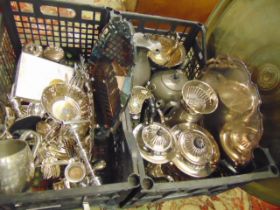 A large qty of assorted Silver plate,