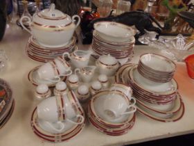 A sixty piece dinner set, Toos hard porcelain,