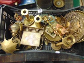 A qty of misc. brass ware etc.