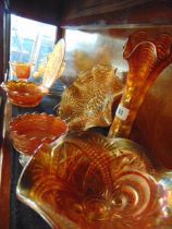 A qty of carnival glass