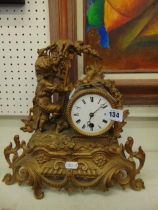 A French ormulu mantle clock