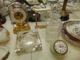 A Small qty of clocks and glassware