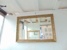 Two gilt framed bevelled mirror 87 x 61 cm