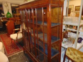 A Mahogany three door bookcase