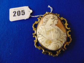 An early 20th century Cameo set in Yellow metal