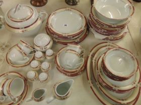 A sixty piece dinner set, Toos hard porcelain,