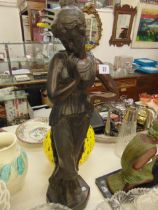 A 20th century bronze of a lady