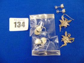 Four pairs of Silver earrings
