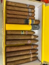 A qty of assorted Monte Cristo and Colibra cigars inc.