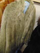 A faux fur coat