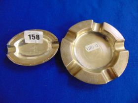 Two HM Silver Ashtrays,