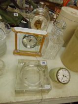 A Small qty of clocks and glassware