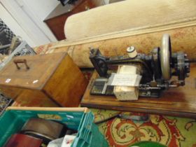 A Singer sewing machine in case