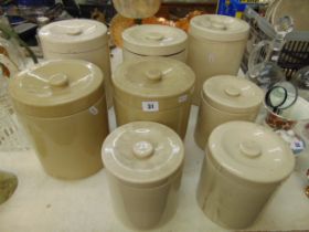 Eight bail mill pots