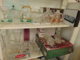A qty of crystal glass etc.