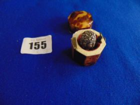 A Victorian fine Silver thimble in Tortoishell case