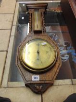 An American wall clock and barometer