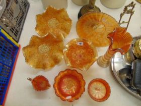 A qty of carnival glass