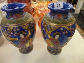 A pair of Satsuma vases