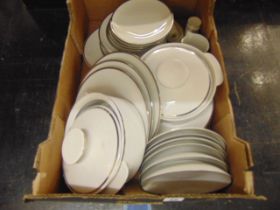 A Thomas White and Silver six place dinner service