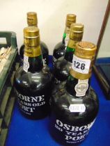 Five bottles of Osborne Port- last bottlings in 1991, when Osbourns went out of business,