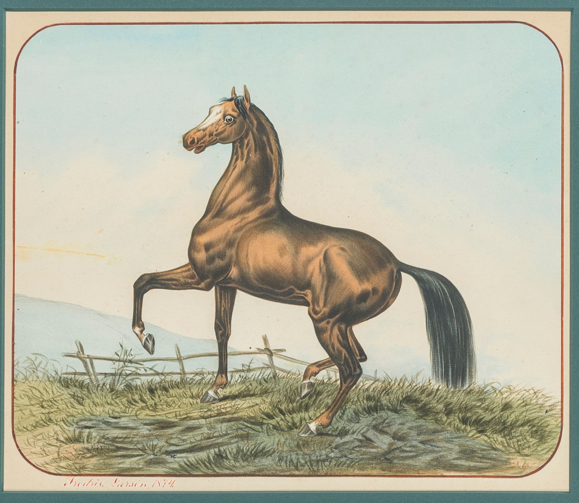 Larsén, Frederic. Steigendes Pferd - Image 2 of 2