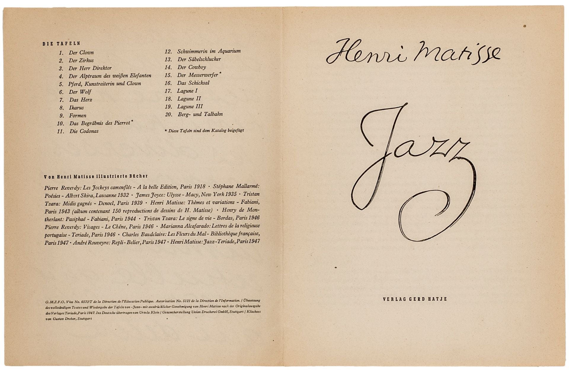 Matisse, Henri. Jazz. - Image 2 of 4
