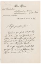 Pfitzner, Hans. Eigenhändiger Brief