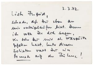 Friedrich, Götz. 1 eigenhändiger Brief