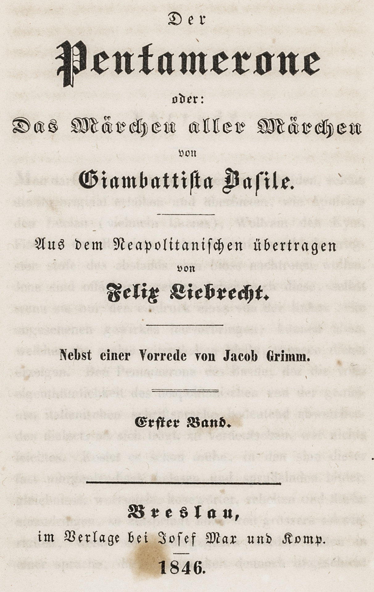 Basile, Giambattista. Der Pentamerone