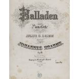 Musik - - Brahms, Johannes. Balladen
