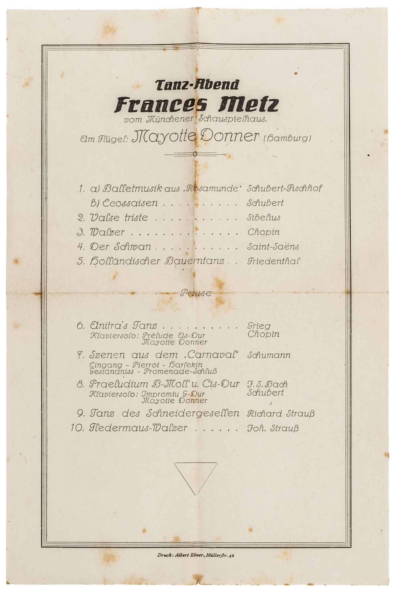 Metz, Frances. Sammlung von