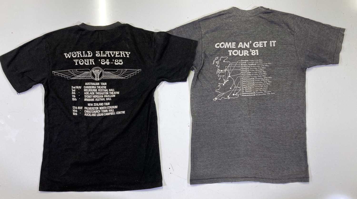 IRON MAIDEN / WHITESNAKE - 1980S TOUR T-SHIRTS. - Image 2 of 2