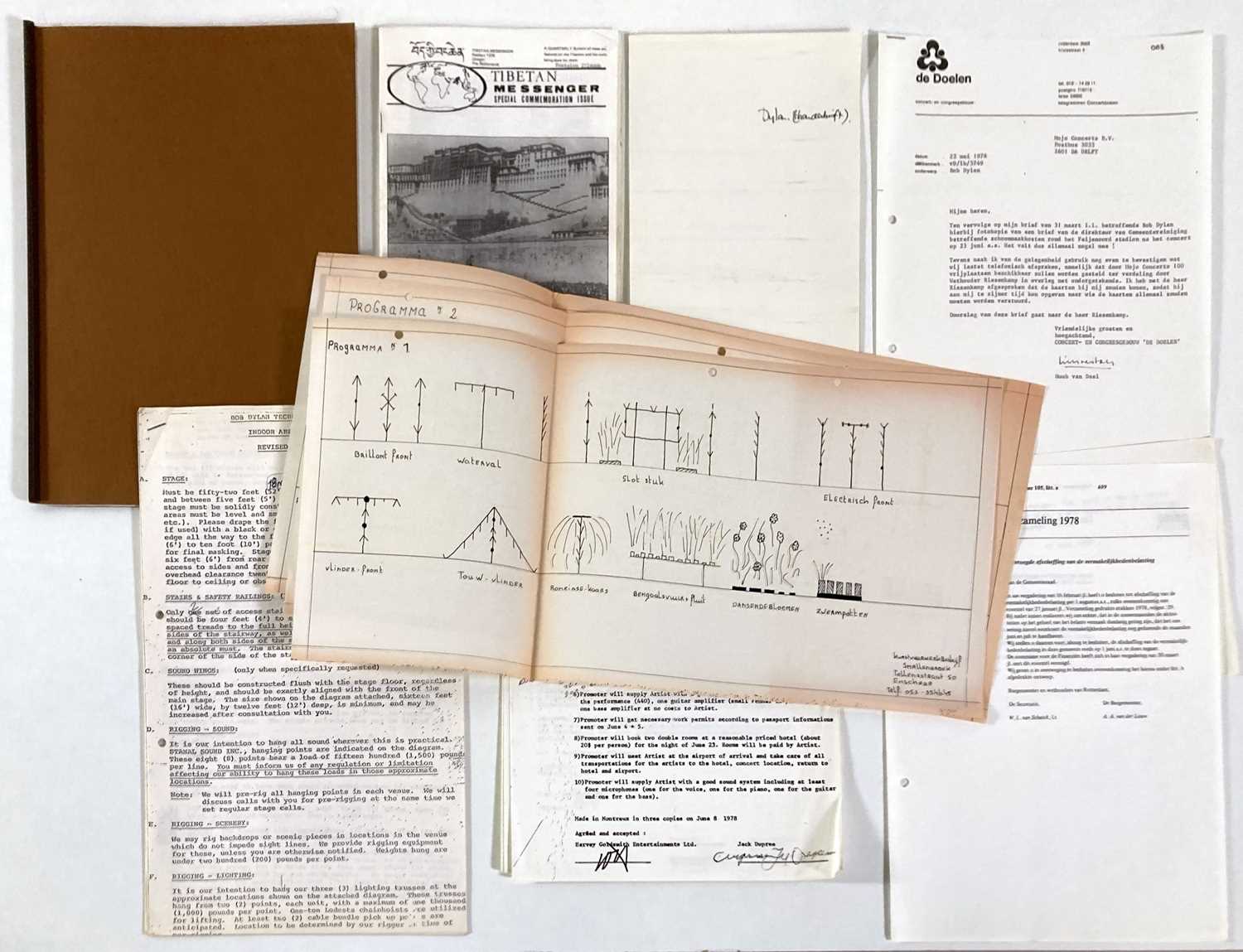 BOB DYLAN - CONTRACTS C 1978. - Image 2 of 12