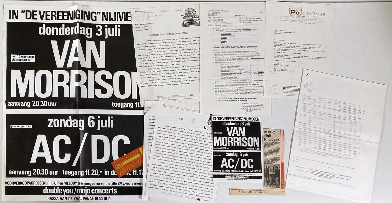 AC/DC - 1980 CONCERT EPHEMERA INC POSTER / CONTRACTS. - Image 2 of 15