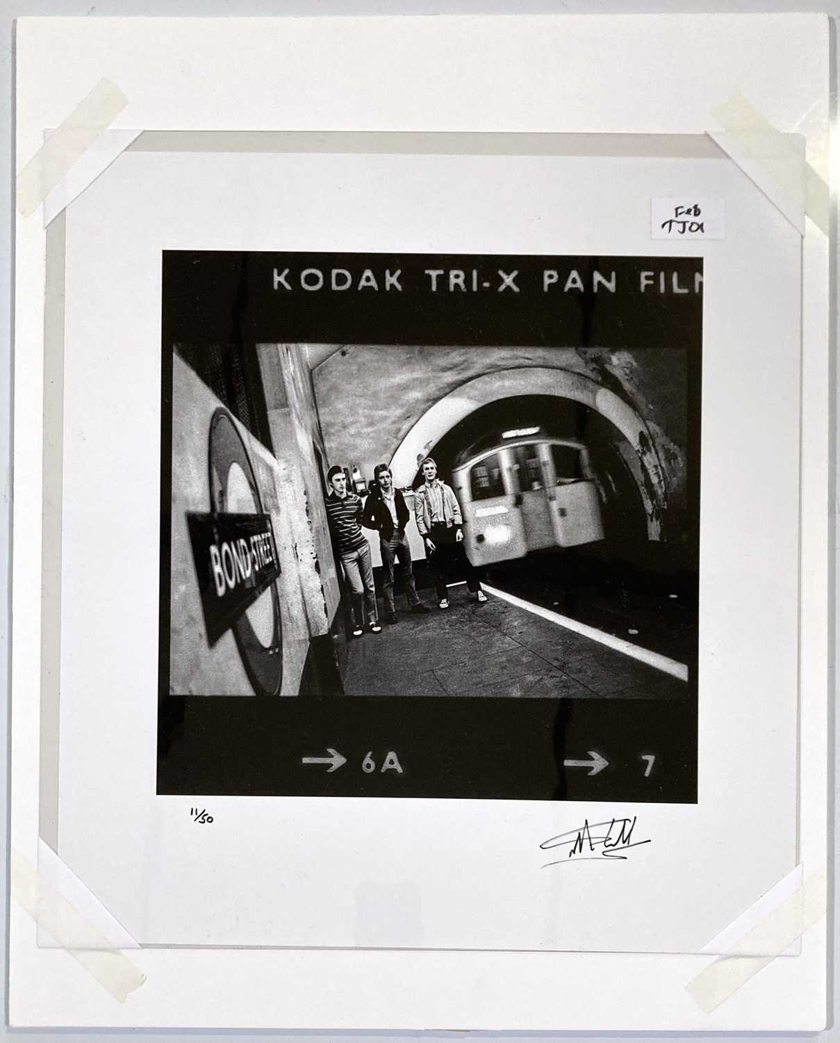 THE JAM - MARTYN GODDARD -SIGNED LIMITED EDITION 'DOWN IN THE TUBE STATION' PHOTOGRAPH.