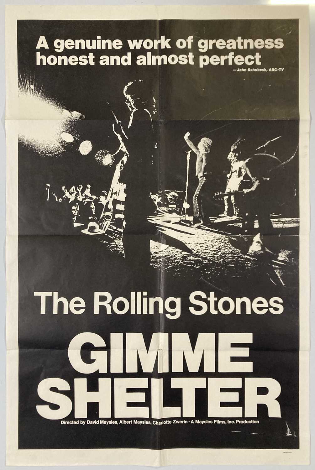 THE ROLLING STONES - GIMME SHELTER (1970) ORIGINAL US ONE-SHEET POSTER.
