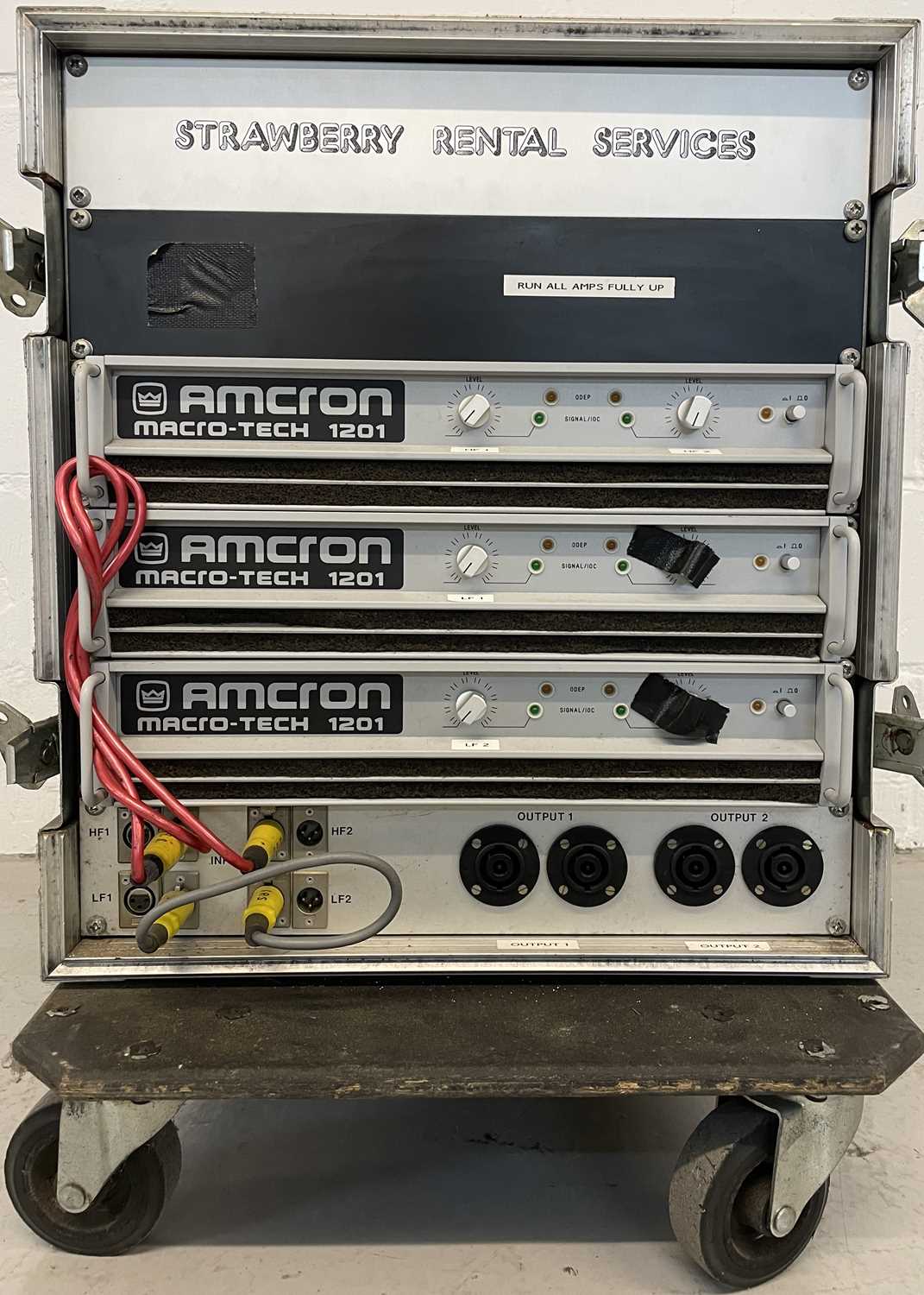 STRAWBERRY STUDIOS - STRAWBERRY RENTALS COLLECTION - FLIGHT CASE WITH AMCRON MACRO TECH 1201 AMPS.