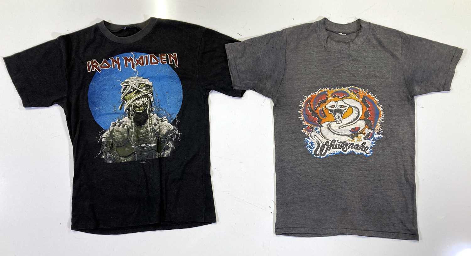 IRON MAIDEN / WHITESNAKE - 1980S TOUR T-SHIRTS.